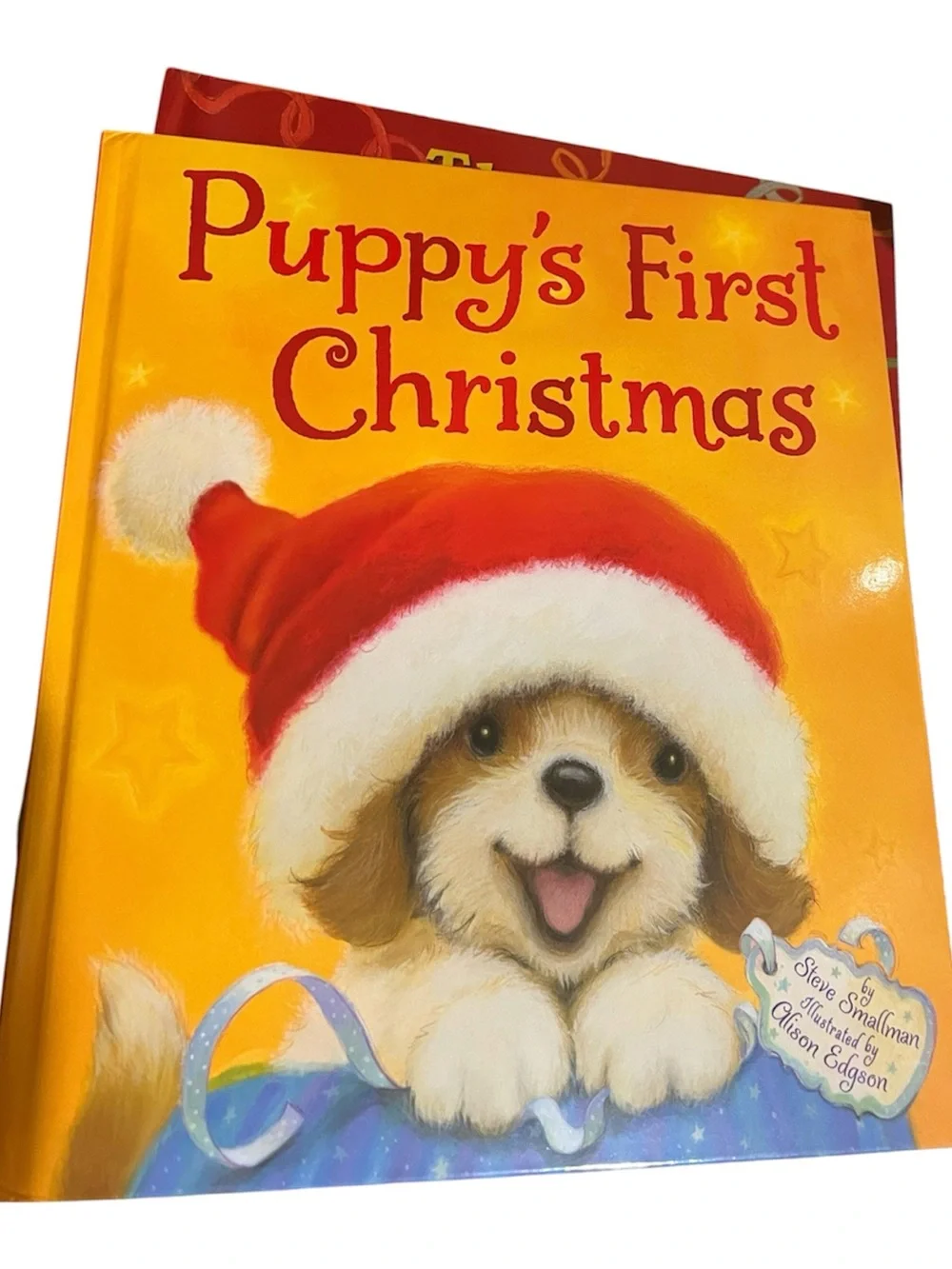 Hardcovers Christmas Time Holiday Book Set - White & Blue Like New